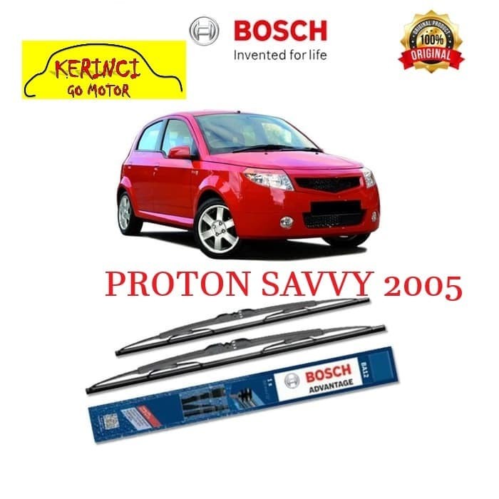 WIPER PROTON SAVVY 2005 BOSCH ADVANTAGE 22&quot; &amp; 16&quot; SEPASANG WIPER