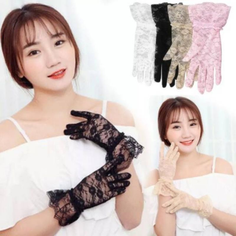 Sarung tangan pengantin/sarung tangan pengantin renda brokat bridal wedding gloves