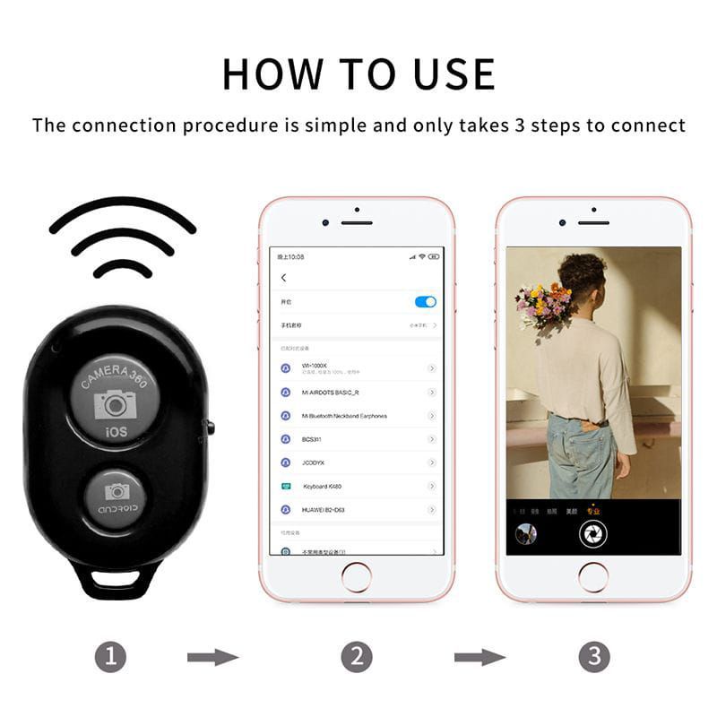 Tomsis Bluetooth Remote Shutter Universal  For Android And IOS JKT