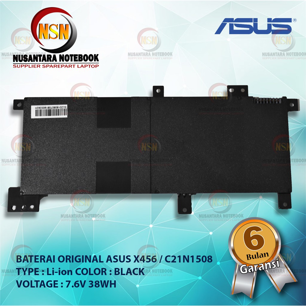 Baterai Original For Laptop Asus X456 X456UJ X456UV / C21N1508