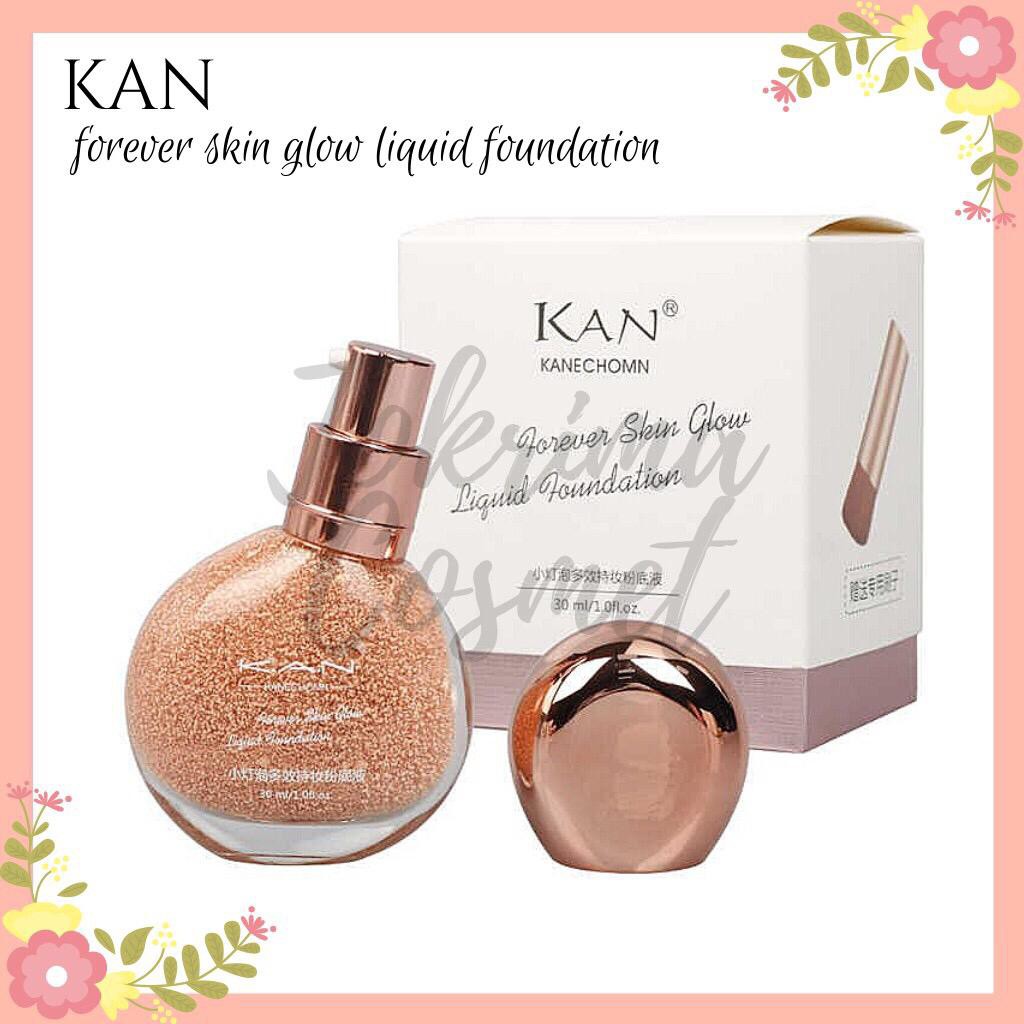 (CYBER) COD TERBARU  KAN Liquid Foundation Premium with Brush (Fondesyen Glowing)