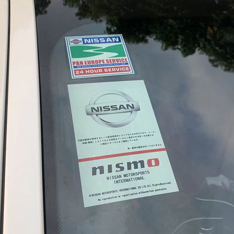 Sticker Dekorasi Kaca Depan Mobil Nissan Vanette teana almera sylphy grand livina x trail kicks