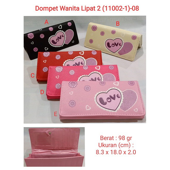 Dompet Wanita Dewasa &amp; Anak2 Lipat 2 ( 11002-1 ) 08 dompet murah