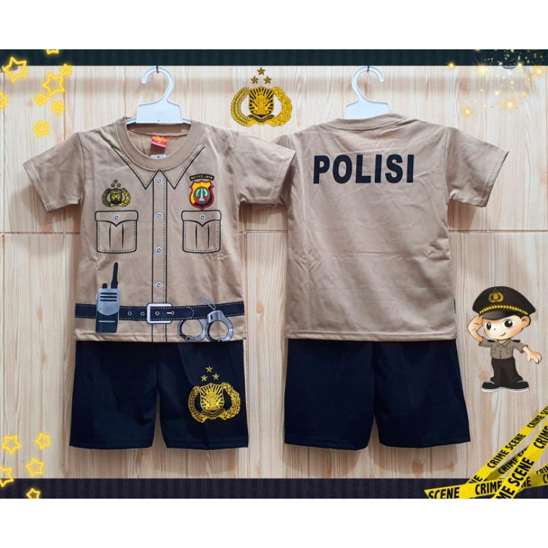 SETELAN ANAK LAKI SERAGAM KAOS PILOT DAN POLIS  DOKTER