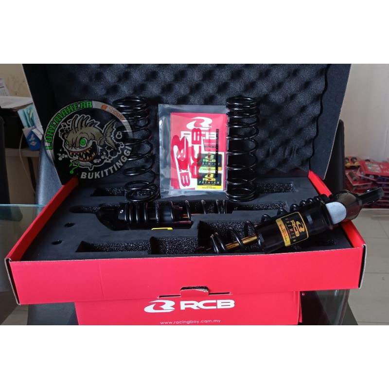 SHOCK ABSORBER RCB BLACK PREMIUM VS v SERIES (G-BK) 335MM RX KING KHARISMA SUPRA X 125 TIGER MEGAPRO