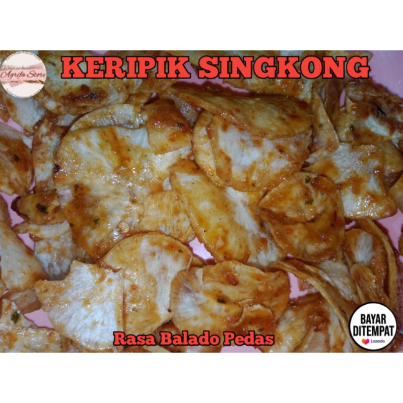 

Keripik Singkong Pedas Manis 500gr