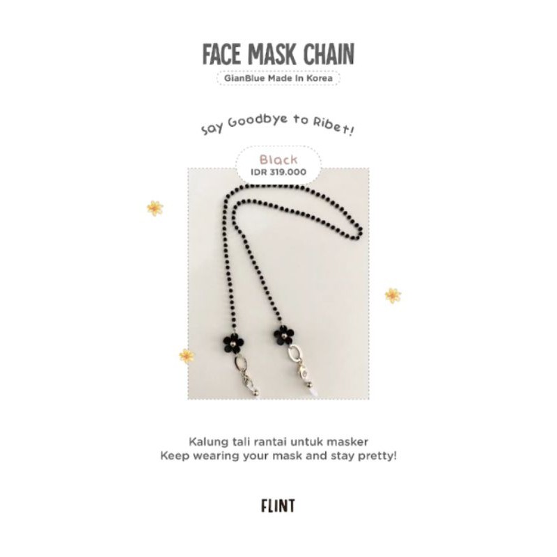 face mask chain Gian blue made in korea kalung tali masker rantai