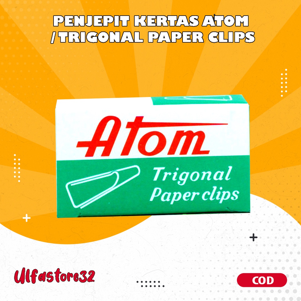 

Penjepit kertas ATOM / Trigonal paper clips / atk grosir murah sekolah