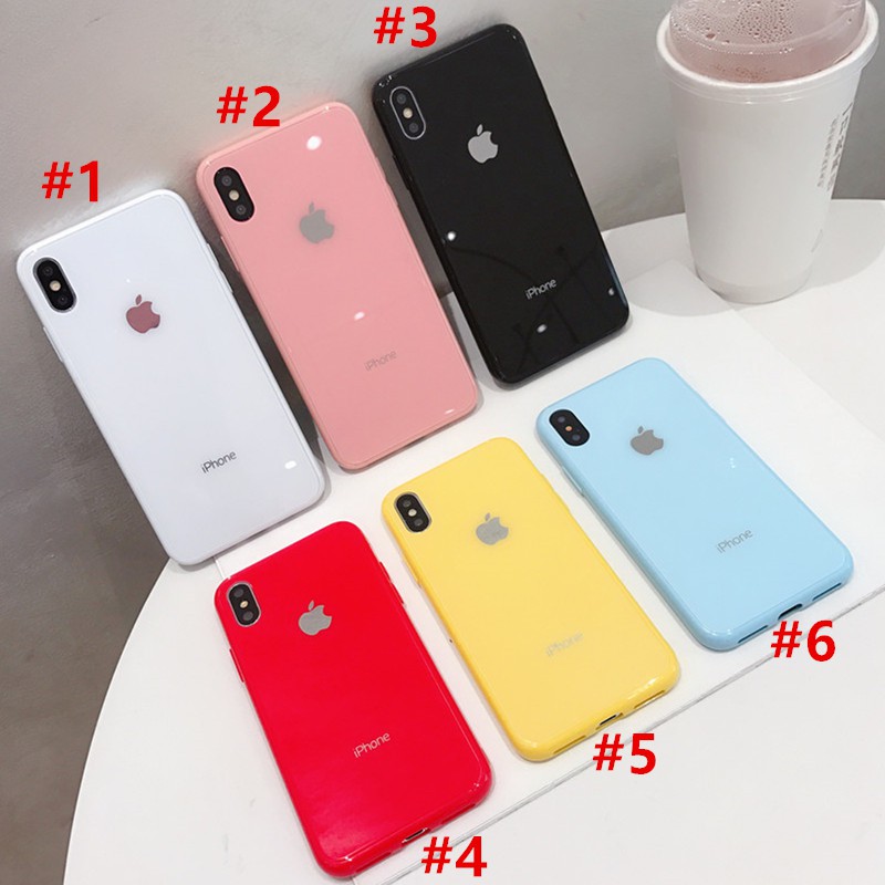 Solid Color Fashion Casing Iphone XR XSMax 6 7 8 6plus 8plus Case Cover