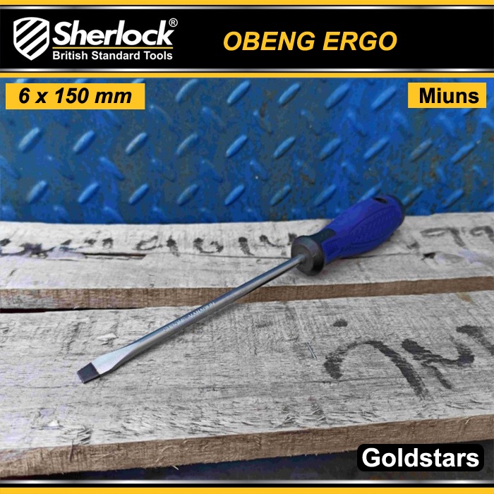 Obeng Original Sherlock Ergo 6 inch / 150 mm (Minus)