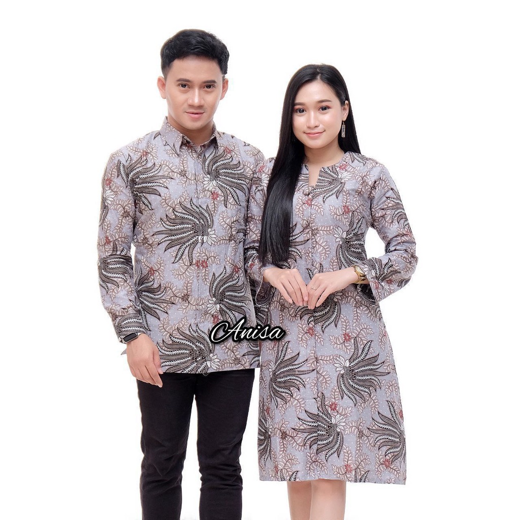 Maura Couple - Sania Ruffle Batik Couple Ori Ndoro Jowi Garansi Termurah Shopee - BATIK MODERN SOLO