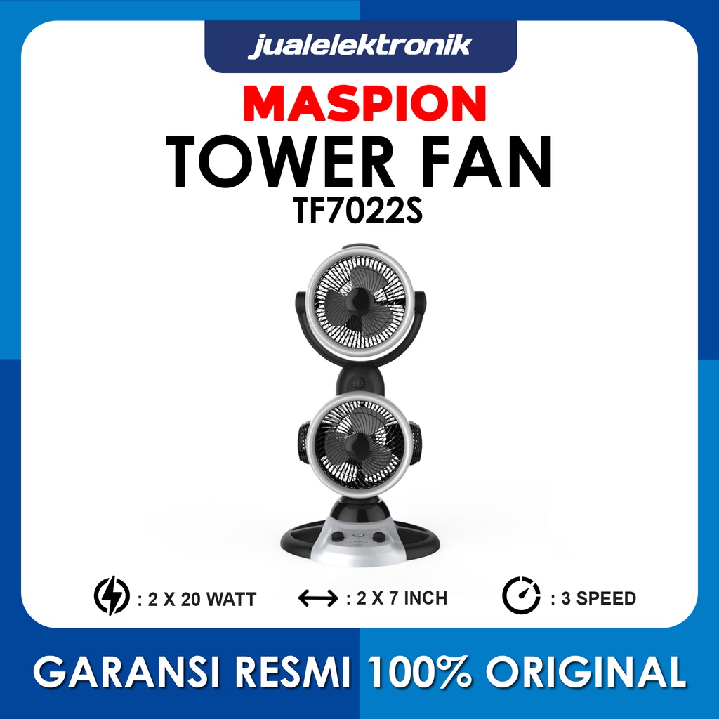 Maspion Tower Fan 2 x 7 inch - TF7022S /Kipas Angin Tingkat