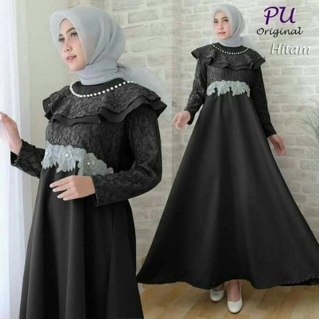 TERMURAH!! Zaskia dress brukat tersedia ukuran XS hingga super jumbo