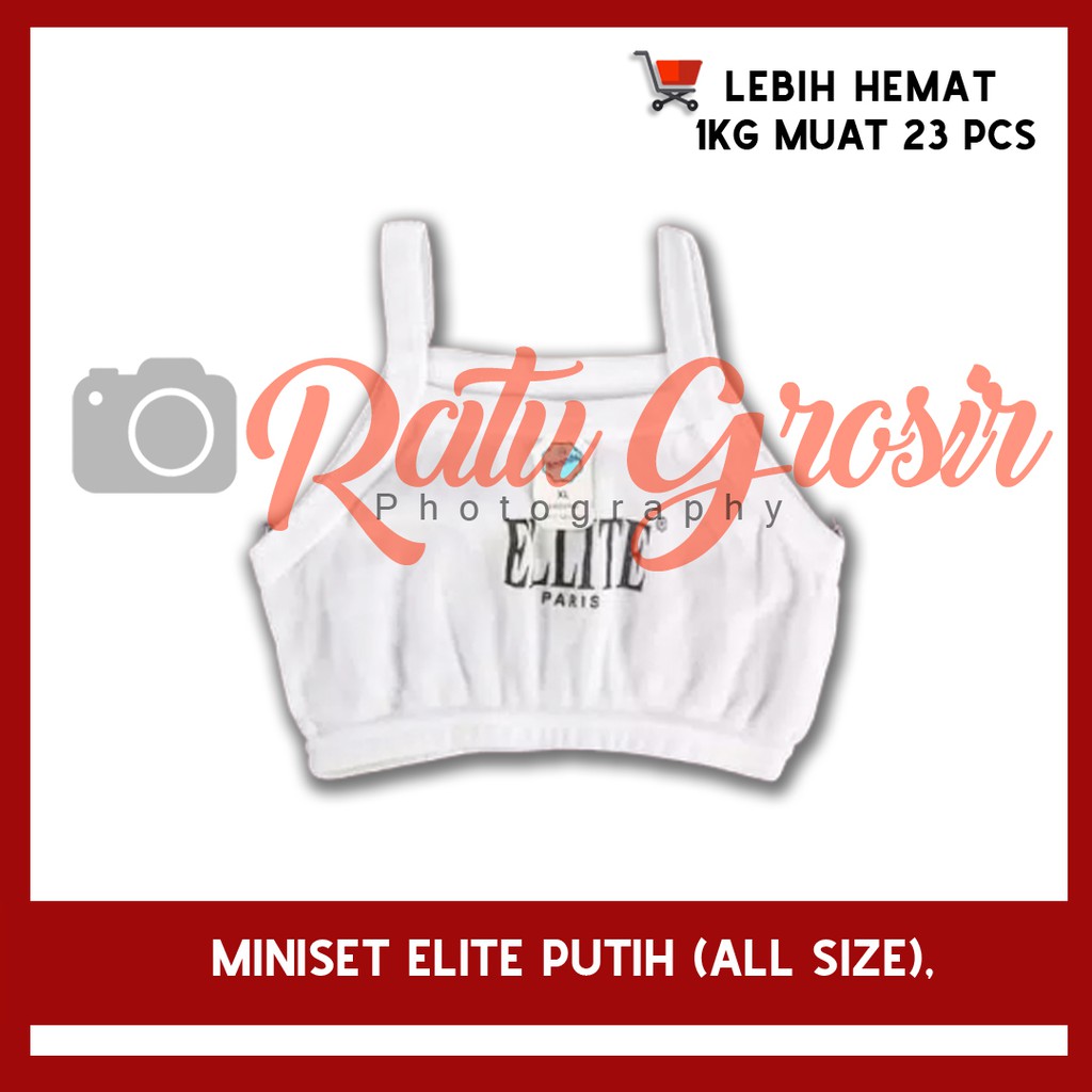 Miniset ELLITE Putih Wanita Anak Remaja SD SMP SMA Size XL – Ratu Grosir