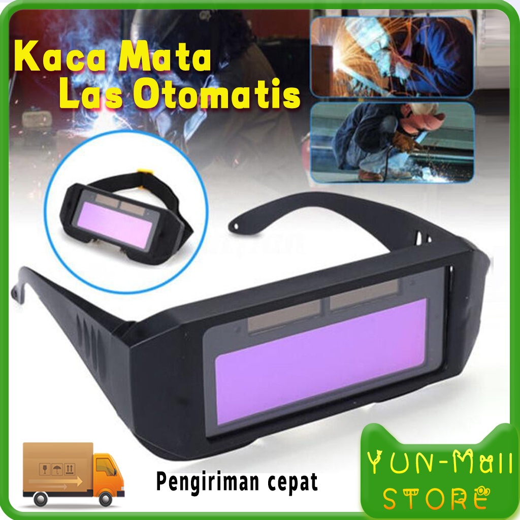 【COD+Dalam stok+Pengiriman Cepat】YUN Mall Kacamata Las Listrik Otomatis Kacamata Welding Glasses Auto Darkness Kacamata Tukang Las Solar