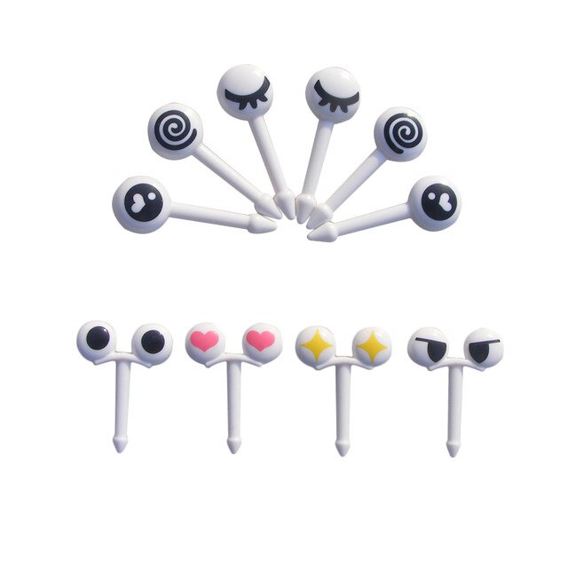 [DEASHOP] GARPU BUAH MODEL MATA / DESSERT FORK EYE / GARPU ANAK / HIASAN BEKAL MAKAN ANAK / TUSUKAN BENTO BUAH / CHILDREN FRUIT FORK DECORATION DESSERT TOOTHPICKS