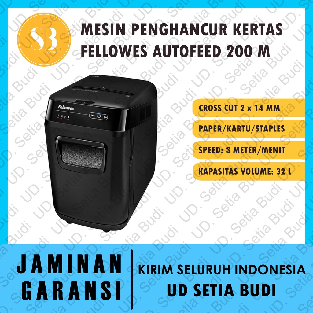 Mesin Penghancur Kertas Fellowes Auto Feed 200 M Paper Shredder 200M