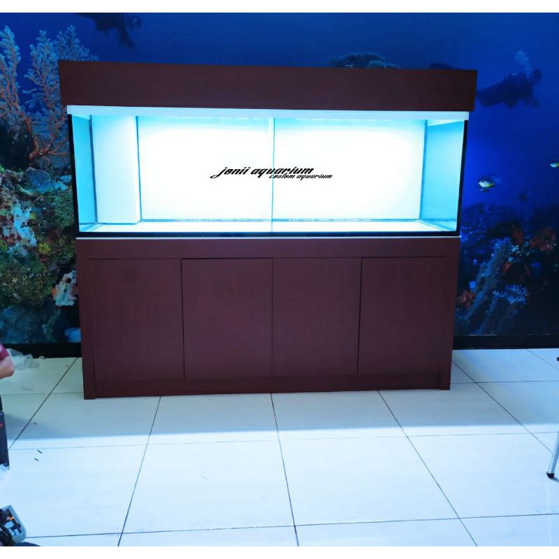 aquarium kabinet 200x60x70 Rimless gosok mesin stiker orecall full set
