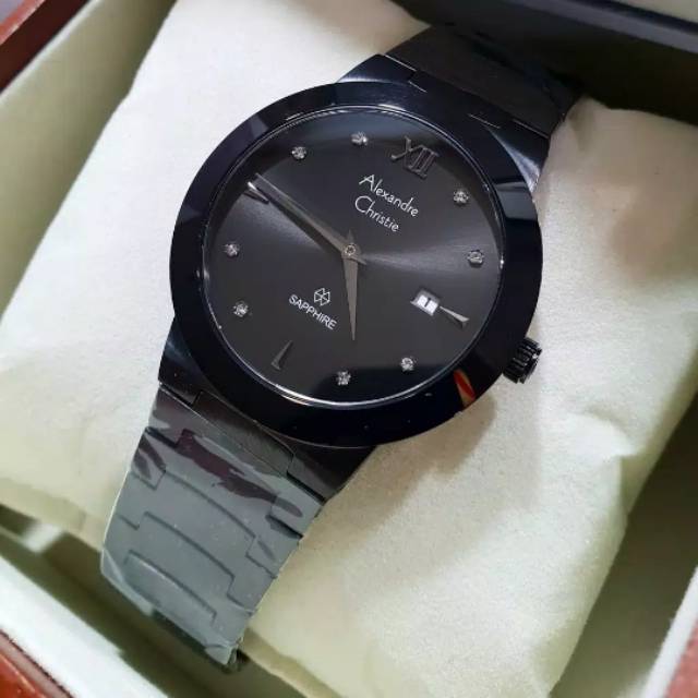 Alexandre christie ac8564 jamtangan wanita full black