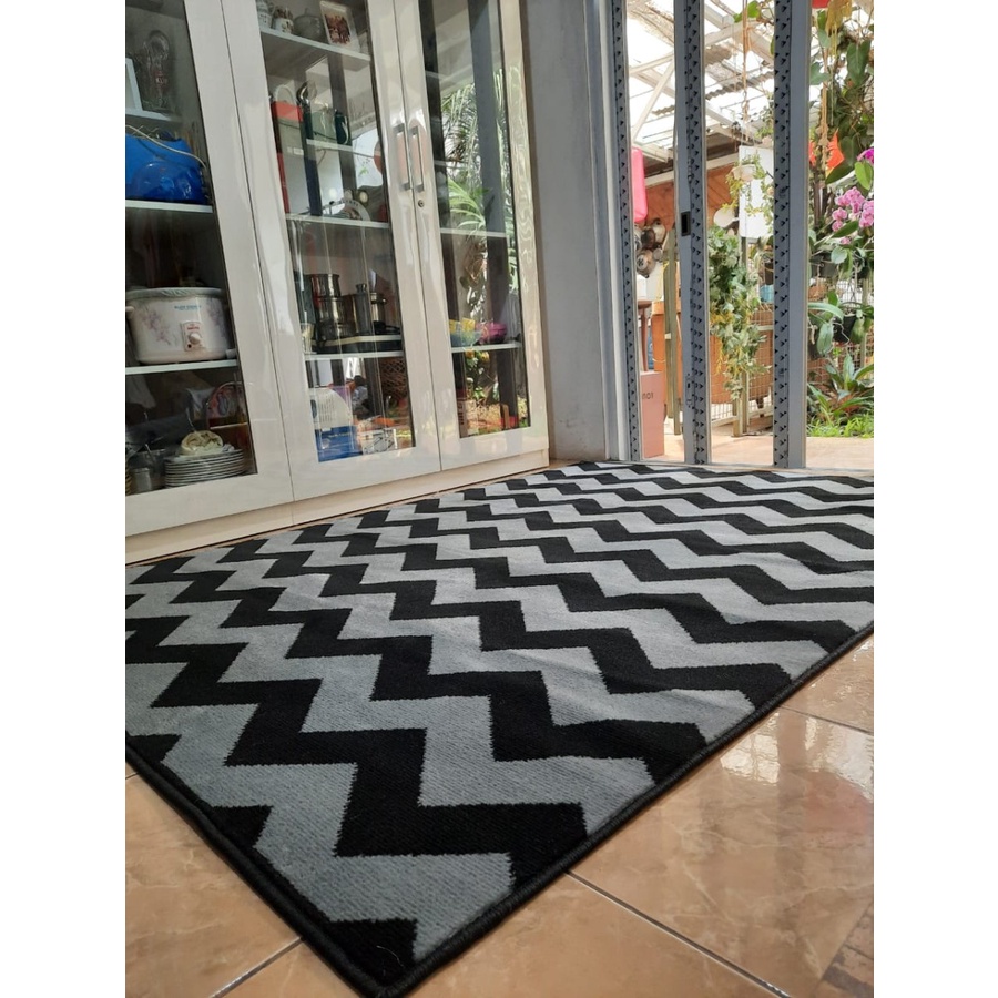 MAROC Karpet Lantai 100x150 Midnight Monokrom - MIDNIGHT 12-2