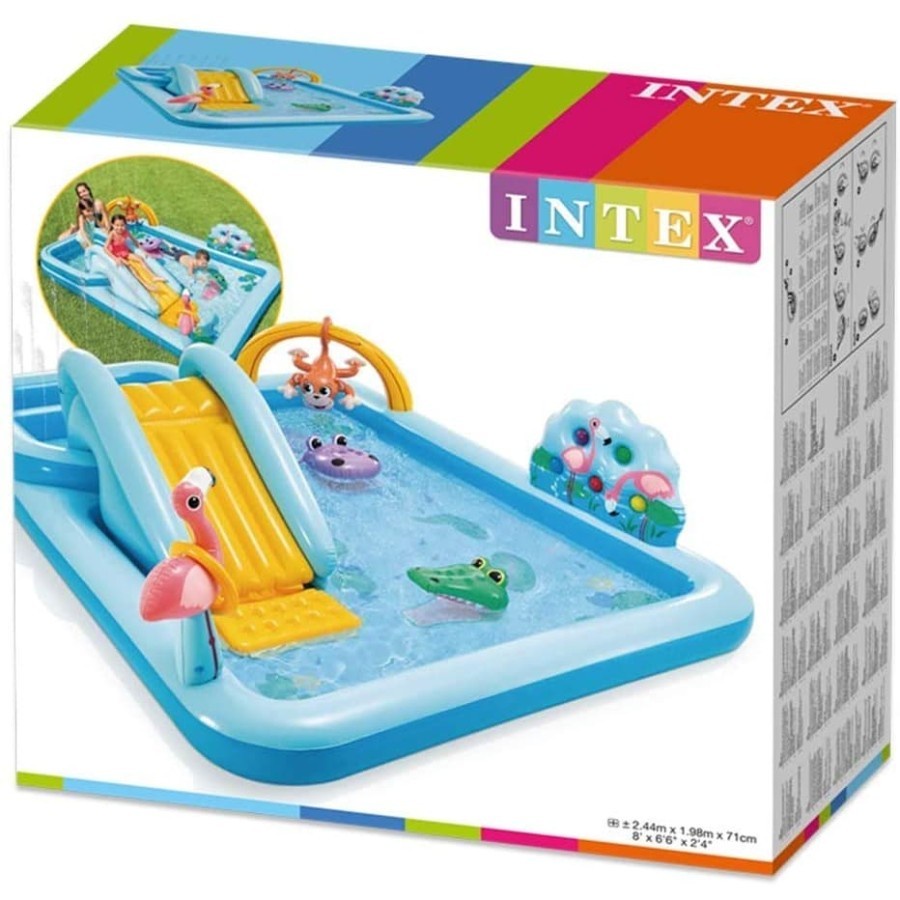 Kolam Renang Perosotan Jungle Adventure Play Center Anak - INTEX 57161