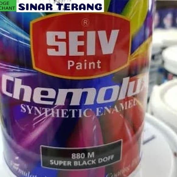 SEIV / Cat Besi/ Cat kayu Chemolux / PUTIH /HITAM / DOFF