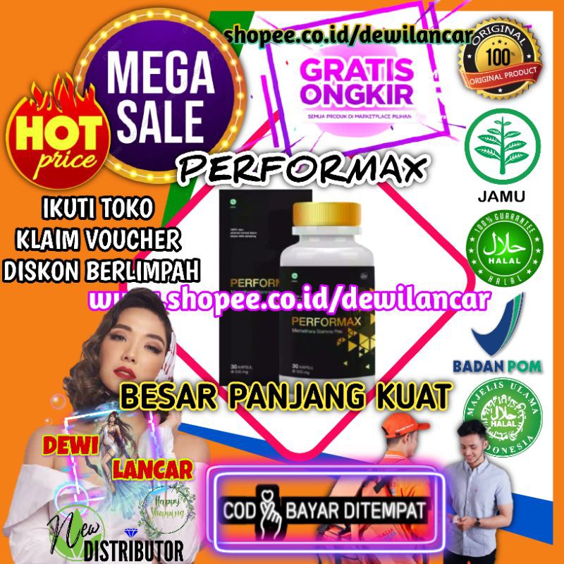 PERFORMAX ASLI 100% ORIGINAL OBAT HERBAL PERMBESAR-PRIA SUPLEMEN STAMINA KESEHATAN KUAT TAHAN LAMA