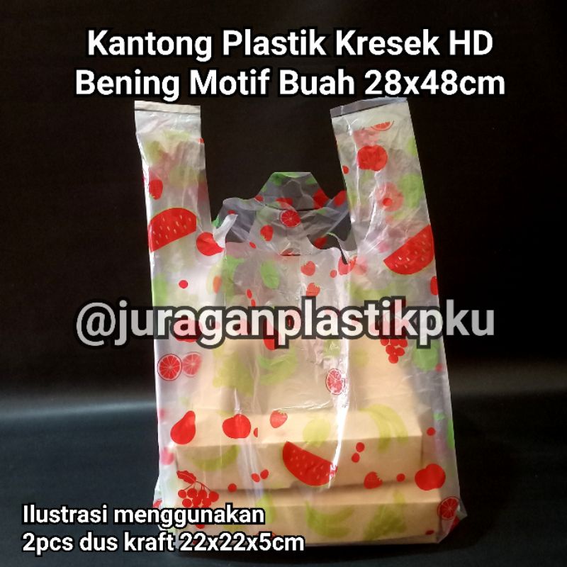 Jual Kantong Plastik Kresek Bening Motif Buah Asoy Idola Transparan Hd 28 Isi 50 Lembarpack 3131