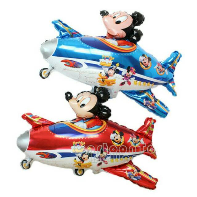 Balon Plane / kepala Mickey 70cm