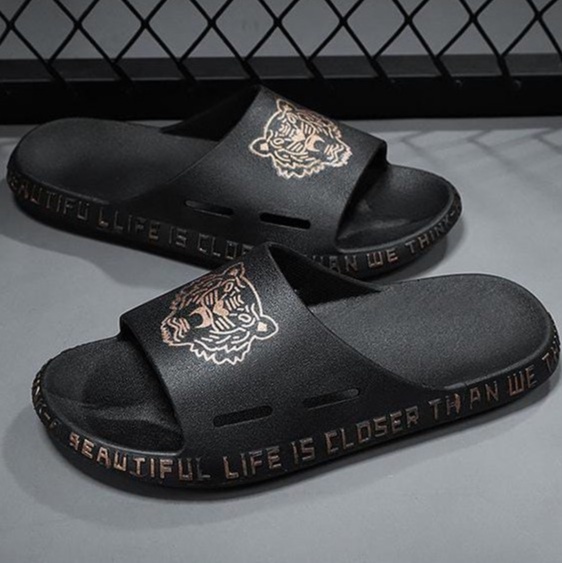 TBIG [COD] Sandal Slop Pria Tiger Sandal Import Santai Casual Sandal Pantai