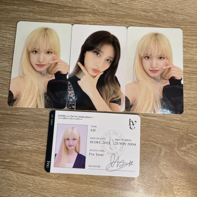 PC IVE GAEUL LIZ WONYOUNG SSQ ID CARD MESSAGE CARD