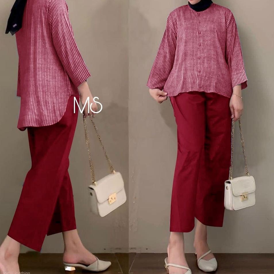 Menarik.. ONO_SET KINAN SALUR / SETELAN WANITA KEKINIAN / FASHION MUSLIM JAMAN SEKARANG / WANSET WAN