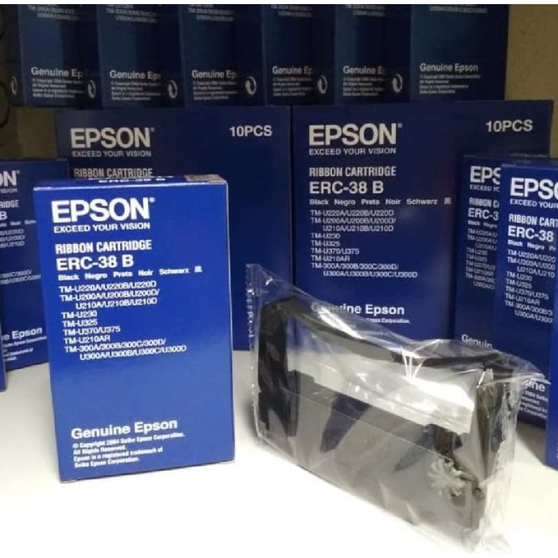 Catridge Pita Ribbon Epson ERC38 B Black Ori  Printer Kasir Epson TMU 220 ERC 38B Printer TMU220 ERC 38BR