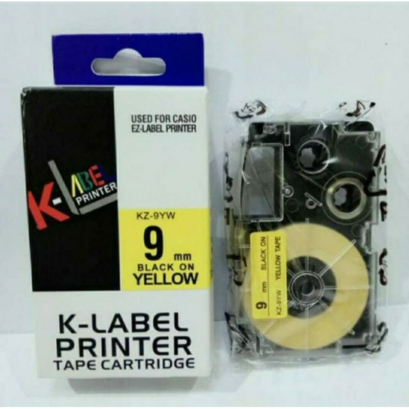 K LABEL Printer 9mm - use Compatible Casio EZ Label Tape 9mm