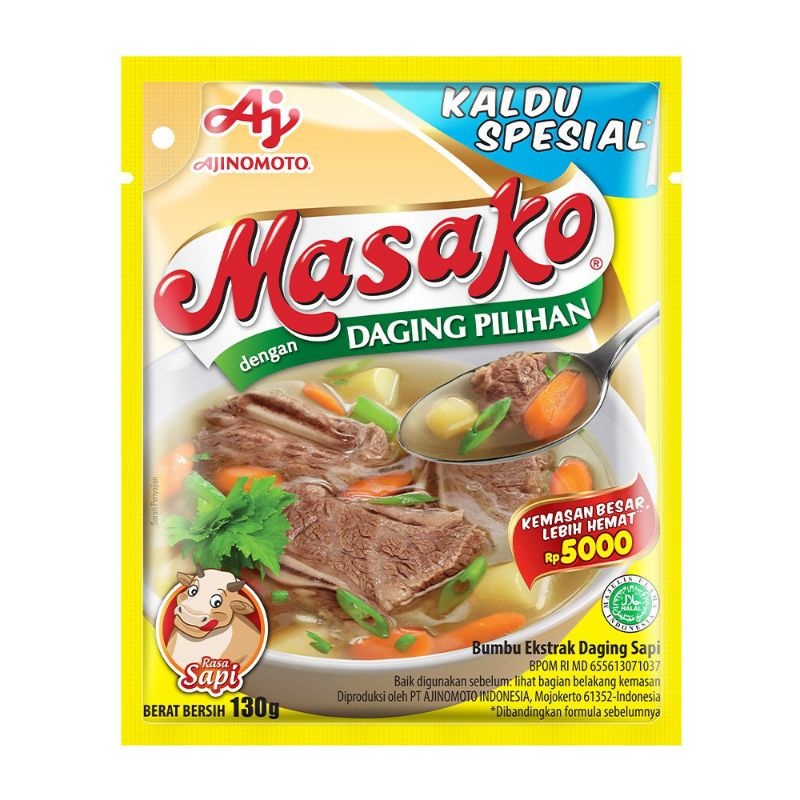 

Masako / Masako Rasa Ayam / Masako Rasa Sapi / Kaldu Masako / 130 Gram