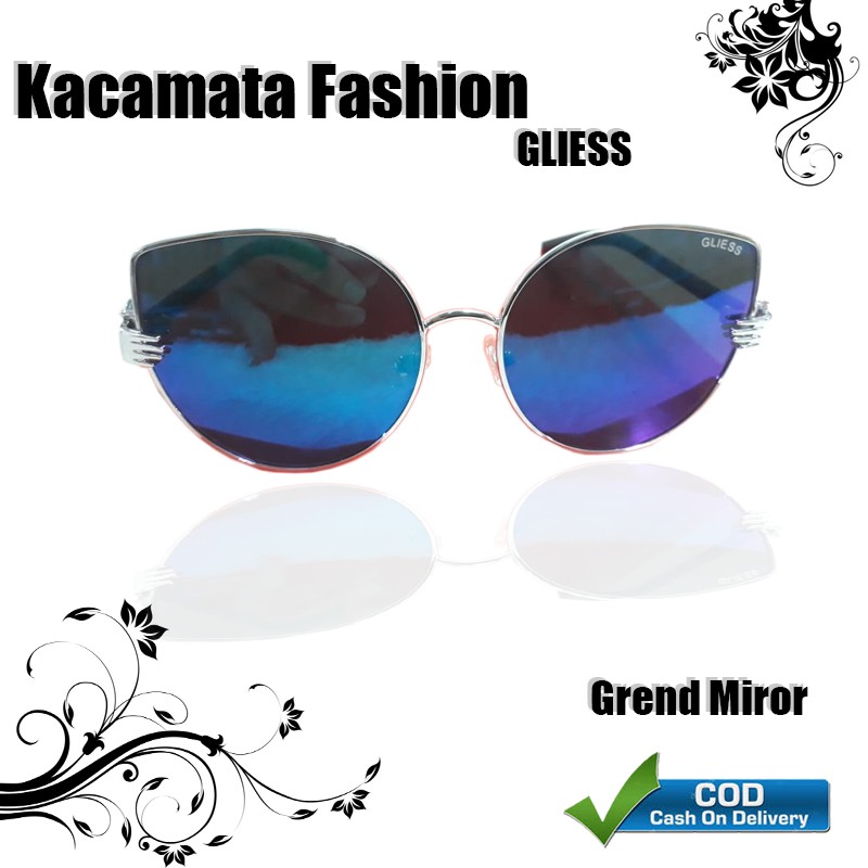 Kacamata Hitam Fashion Miror Kacamata Gaya Pria Wanita Cassual Trend Sunglasses Kaca mata Hitam Gaya