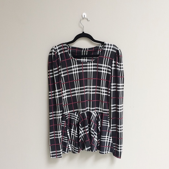 PRELOVED Milly Tartan Peplum