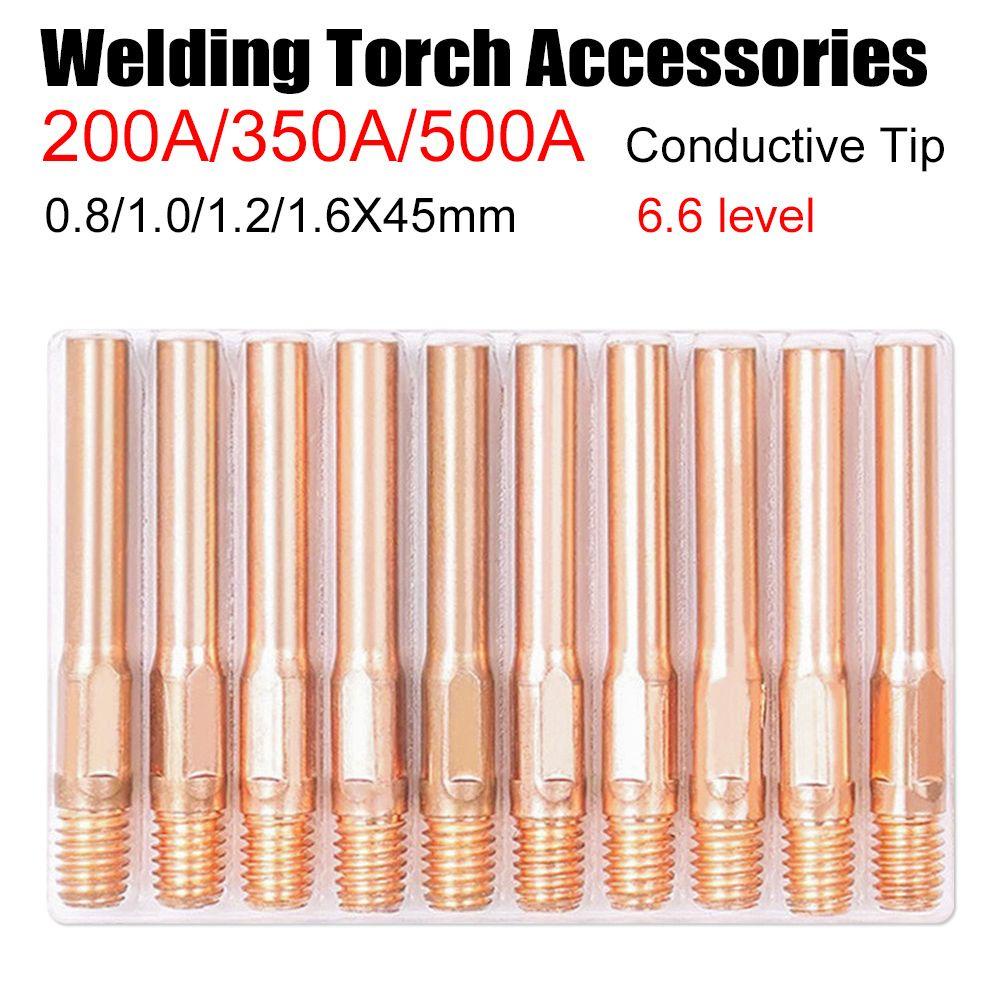 Populer 10pcs Welding Torch Ujung Konduktif Welding Majelis Welder Perlengkapan Solder 200A/350A/500A