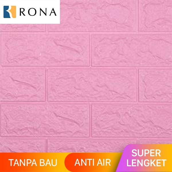 70CMx38CMx3MM Wallpaper Stiker Dinding 3D Foam Dekorasi Dinding Wallfoam Timbul Anti Air RONA ZT3204
