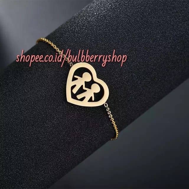 Bulbberryshop K139 - PROMO KALUNG NAMA GOLD TITANIUM FASHION WANITA  INISIAL LAPIS EMAS ASLI anti ka