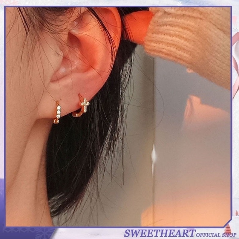 Anting Bulat Gaya Retro Korea Untuk Wanita