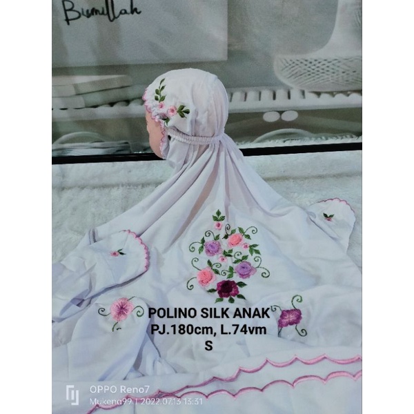 Mukena Anak Murah Polino SILK super grade AAA