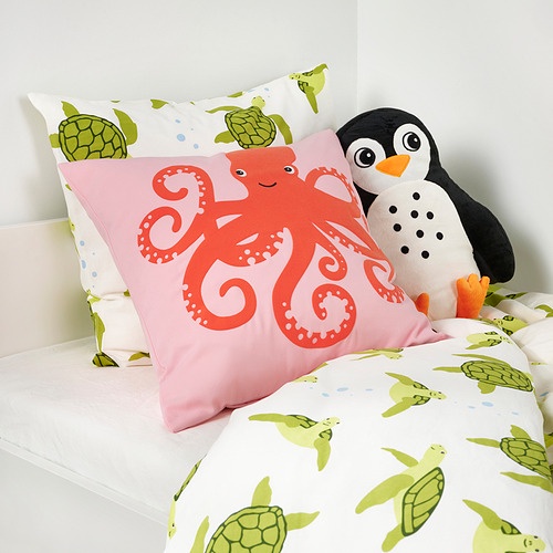 BLAVINGAD Bantal kursi, bentuk penguin hitam/putih, 40x32 cm