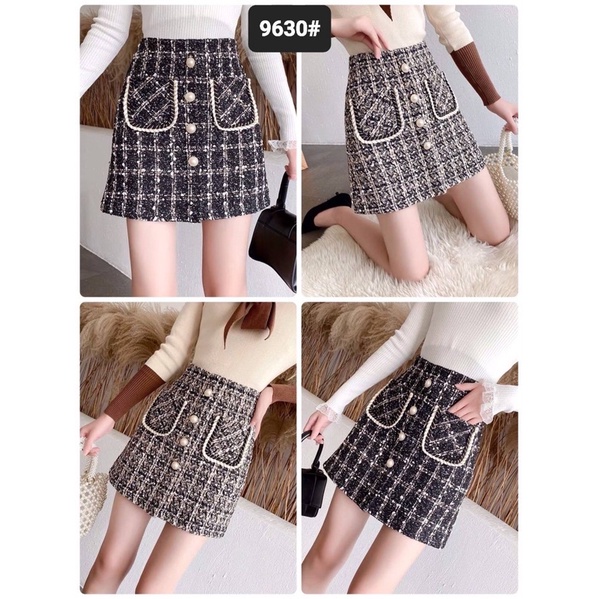 tweed skirt/ rok bahan tweed/ rok import bangkok/ skirt import