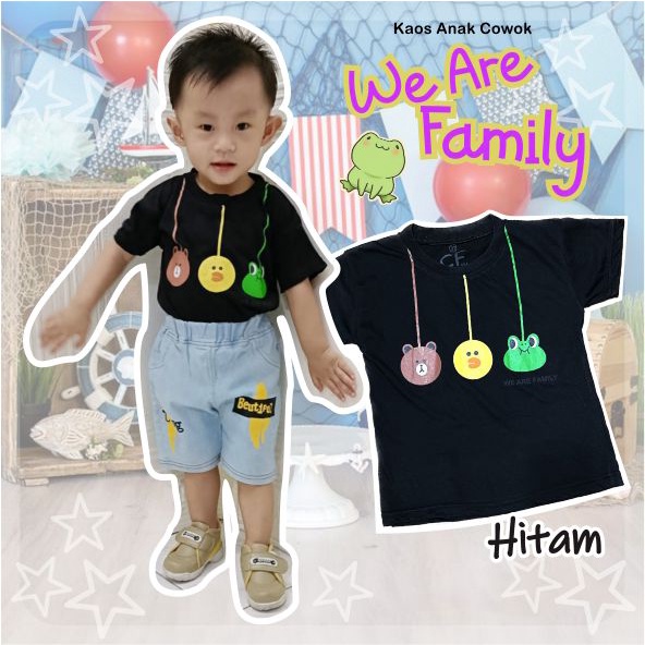 Atasan Kaos Murah Anak Laki-laki We Are Family CF Kids