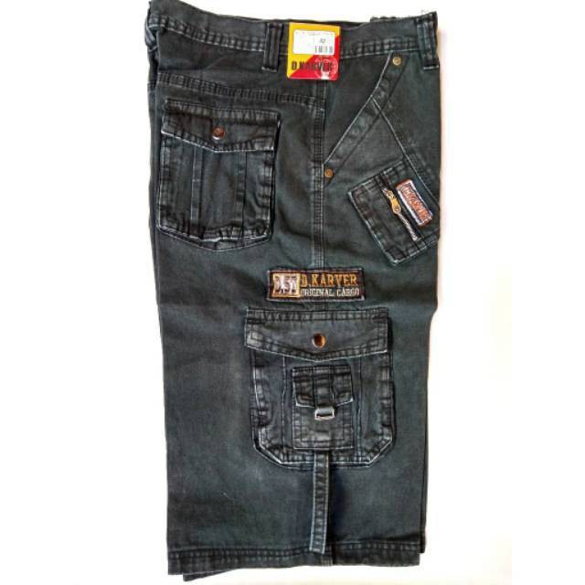 CELANA CARGO PENDEK PRIA DIBAWAH LUTUT BAHAN SEMI JEANS SIZE 27 - 44