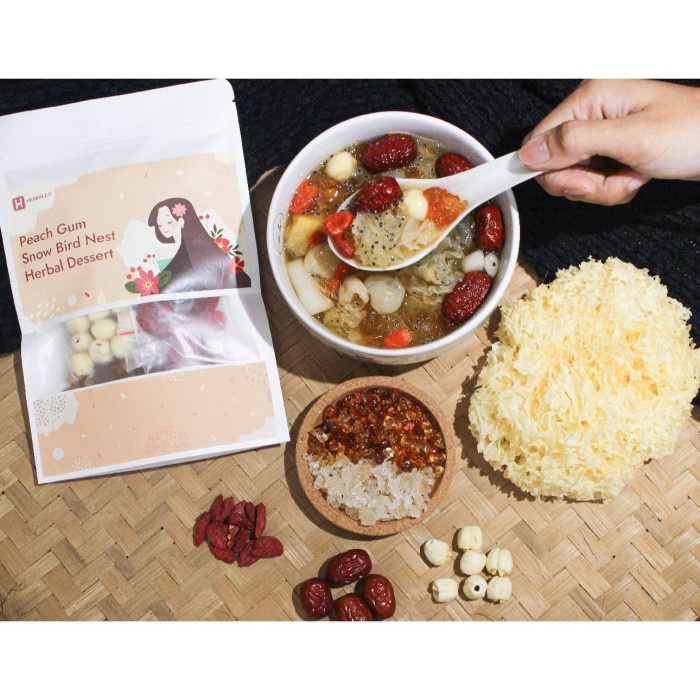 

tradisional-minuman- peach gum snow bird nest herbal dessert -minuman-tradisional.