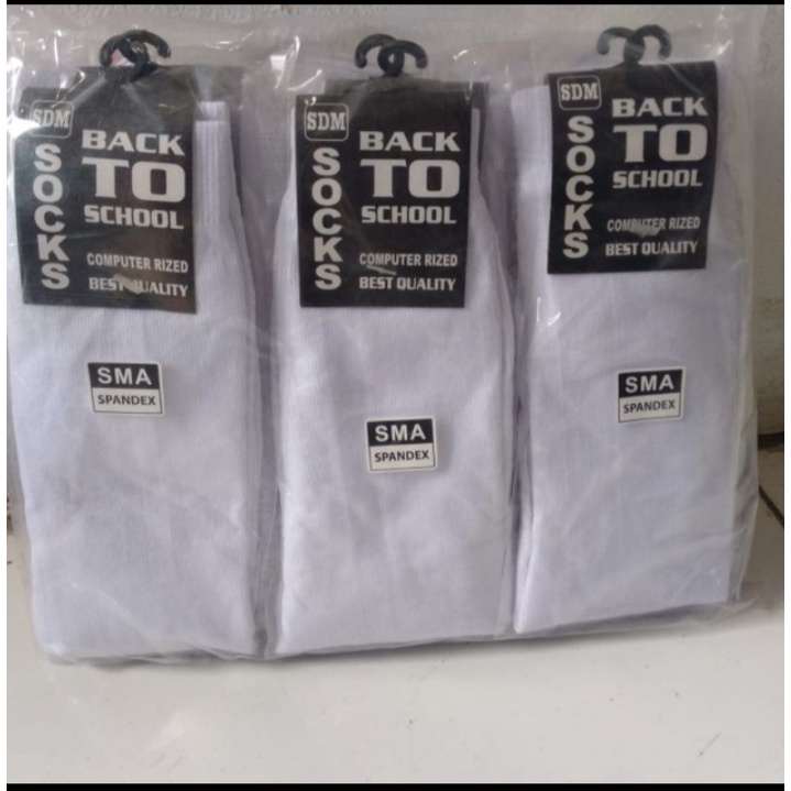 KAOS KAKI PUTIH POLOS SMA  KAOS KAKI ANAK SEKOLAH SMA POLOS \ CIVA ACCESSORIES