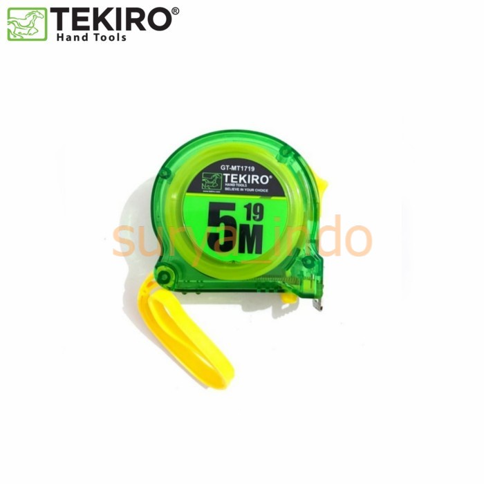 METERAN 5 M TEKIRO GT-MT1719 TRANSPARAN MEASUREMENT TAPE TRANSPARENT