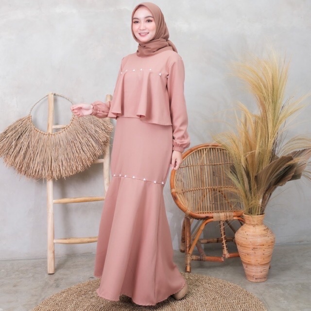 Nabila Dress By Rifany Hijab (Grey)